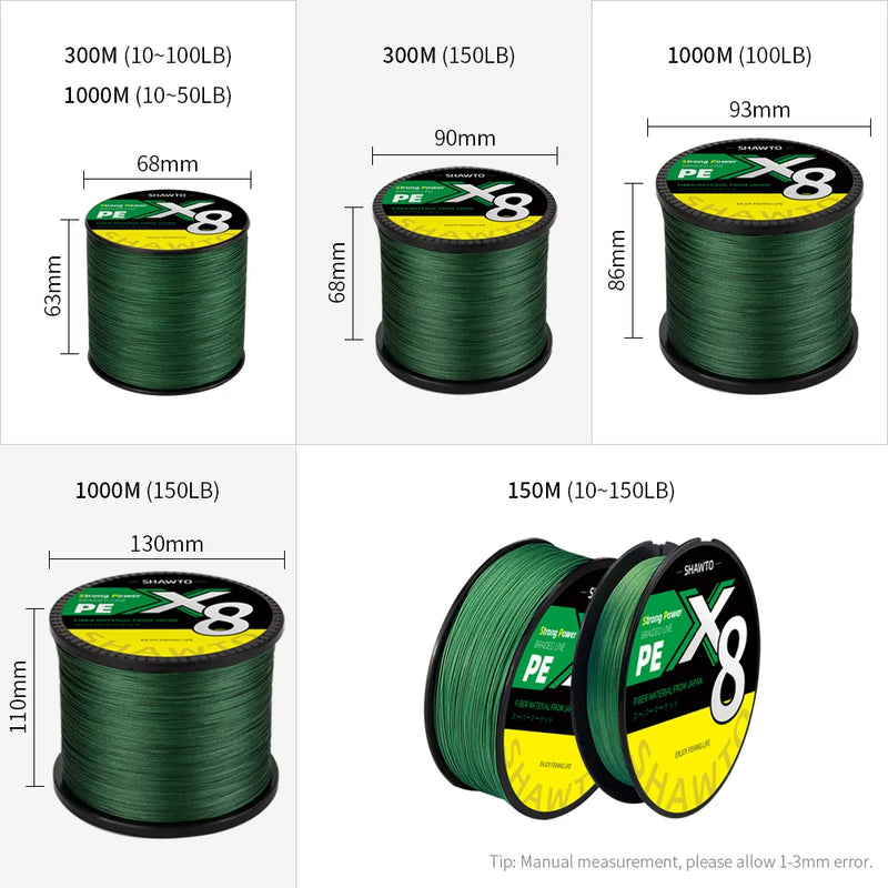 Linha de Pesca Multifilamento X8