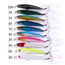Isca de pesca artificial Laser Minnow 10/5 peças