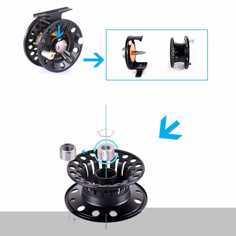 Carretilha/Molinete de Fly Fishing 75mm – Alumínio CNC