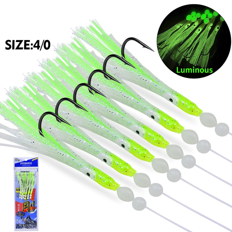 Kit 6pcs Sabiki Rig Luminoso