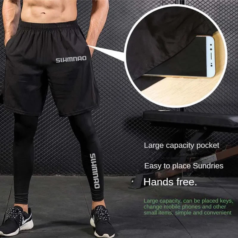 Calça Masculina Outdoor 2025 – Secagem Rápida, Elástica e Respirável para Pesca, Ciclismo, Corrida e Trilhas